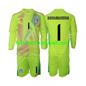 Fußballtrikots Italien Donnarumma 1 Torwart Kinder EURO 2024 Langarm Heimtrikotsatz kaufen